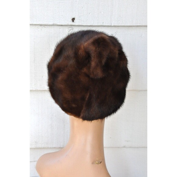 Vintage 40s Mink Fur Hat - Little Kiss Shaped Hat - Pixie Fur Hat Cocktail Party - Picture 5 of 5